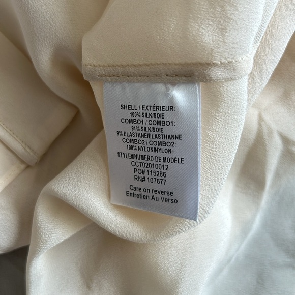 Alice + Olivia by Stacey Bendet Silk Blouse Champagne Size XS 100% Silk - Picture 8 of 11